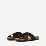 Sandales semelle intermdiaire en lige bout ouvert noir ana