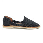 Sandale tresses noires alegre suede en cuir