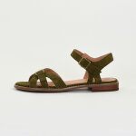 Sandales xane en cuir vert