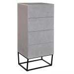 Semainier logam 4 tiroirs marbre