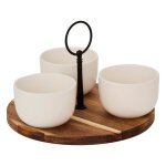 Service apéritif elegance 4 pièces blanc Service apéritif elegance 4 pièces blanc