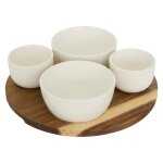 Service apéritif elegance 5 pièces blanc Service apéritif elegance 5 pièces blanc