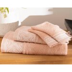 Serviette de bain bysantine rose en coton
