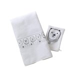Serviette de bain enfant en coton renato blanche