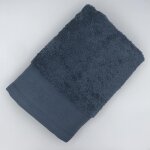 Serviette eponge bleu minral organic