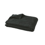Serviette invit unie en micro - coton 600 gr / m - anthracite