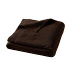 Serviette invité unie en micro - coton 600 gr / m² - marron ebène Serviette invité unie en micro - coton 600 gr / m² - marron ebène