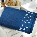 Serviette de toilette bleu marine volhirondelle