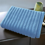 Serviette de toilette effet c�tel� 500 g / m� dream - bleu glacier