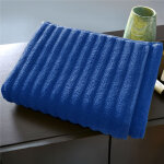 Serviette de toilette effet c�tel� 500 g / m� dream - bleu outremer