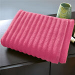 Serviette de toilette effet c�tel� 500 g / m� dream - rose bonbon
