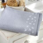 Serviette de toilette gris perle volhirondelle
