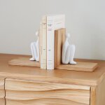 Set 2 serre livres bois et métal Set 2 serre livres bois et métal