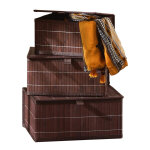 Set de 3 botes en bambou niono marron