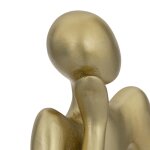 Set de 3 statuettes femme h17cm en rsine dor