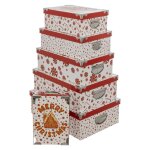 Set 6 boites rectangulaire pain d'pice