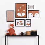 Set de 6 cadres noirs - renard