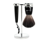 Set de rasage 3 pieces noir design - lames mach 3 ; - mencorner