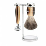Set de rasage corne rasoir de scurit - 3 pices - mencorner