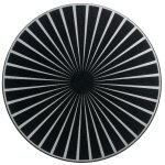 Set de table feutre raini noir / argent diamtre 40 cm