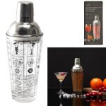Shaker en verre avec recettes 450ml m12