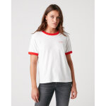T - shirt blanc femme rouge en coton T - shirt blanc femme rouge en coton