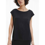 T - shirt col rond large  manches courtes - noir calvin klein underwear en coton modal