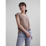 T - shirt comfort fit manches courtes marron en viscose T - shirt comfort fit manches courtes marron en viscose