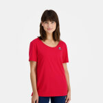 T - shirt femme manches courtes ess n1 w rouge camuset en coton