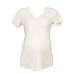 T - shirt de grossesse et d'allaitement - blanc - cache c?ur lingerie en coton bio