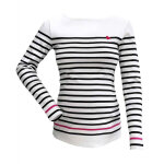 T - shirt de grossesse marinire manches longues blanc cache coeur lingerie en coton bio