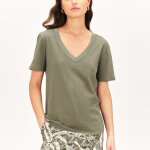 T - shirt kaki en coton