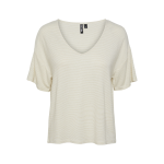 T - shirt loose fit manches courtes blanc en viscose lara