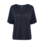 T - shirt loose fit manches courtes bleu en viscose emma