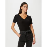 T - shirt manches courtes avec col en v noir