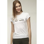 T - shirt manche courte écru en coton T - shirt manche courte écru en coton