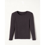 T - shirt enfant manches longues col rond anthracite thermolactyl