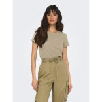T - shirt marron blanc en coton T - shirt marron blanc en coton