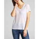 T - shirt mc femme v neck tee blanc