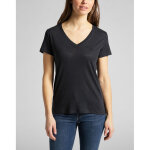 T - shirt mc femme v neck tee noir