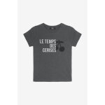 T - shirt fille nastiagi gris imprimé en coton T - shirt fille nastiagi gris imprimé en coton