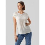 T - shirt regular fit col rond manches courtes longueur regular blanc skye