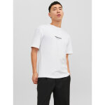 T - shirt relaxed fit col ras du cou manches courtes blanc en coton shane