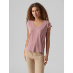 T - shirt relaxed fit col en v manches courtes longueur regular rose pax