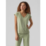 T - shirt relaxed fit col en v manches courtes longueur regular vert uma