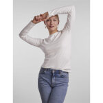T - shirt slim fit manches longues blanc yara