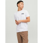 T - shirt standard fit col rond manches courtes blanc en coton hugo
