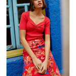 T - shirt theresa rouge en viscose