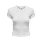 T - shirt tight fit col rond manches courtes blanc en coton tia T - shirt tight fit col rond manches courtes blanc en coton tia