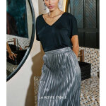 T - shirt voleta noir en coton modal